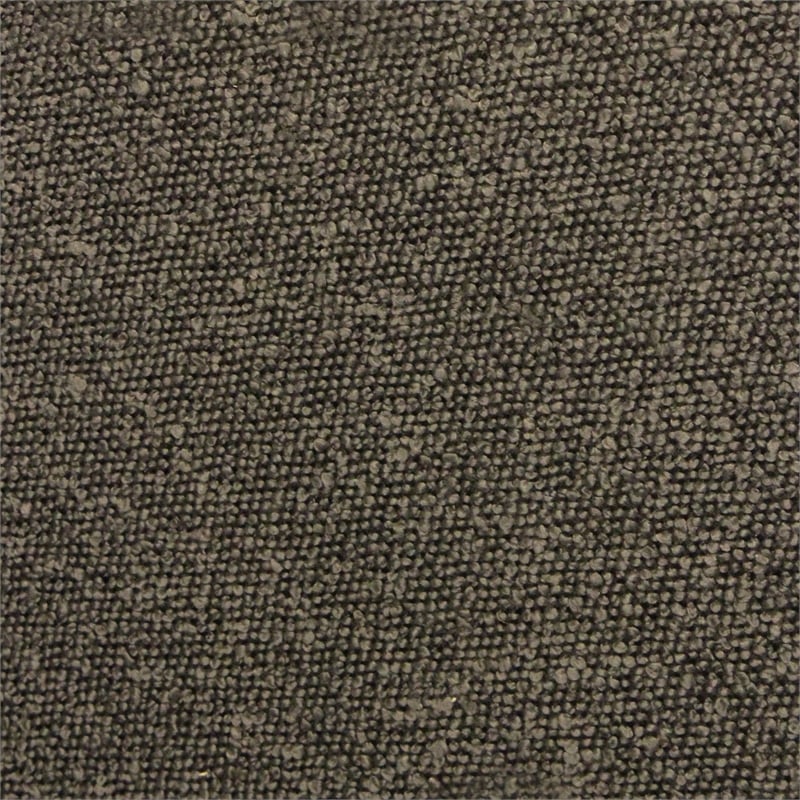 Venus Lounge Chair in Mid-Century Dark Gray Boucle Linen Fabric on Natural Wood
