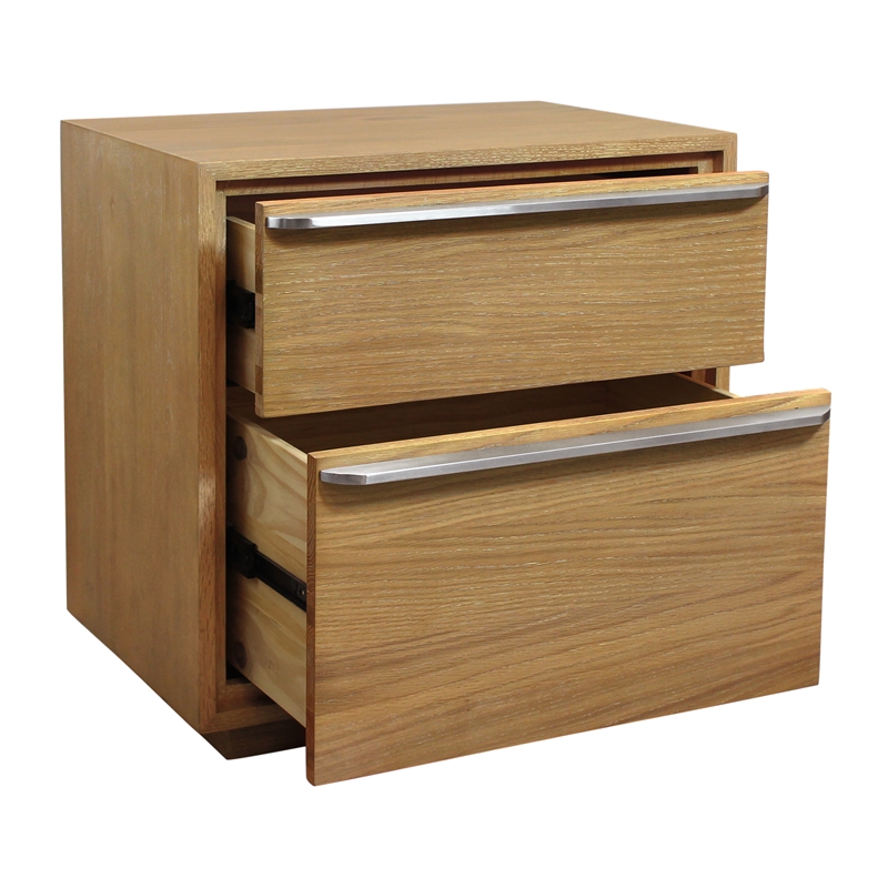 Sarasota California King Bedroom Set with 2 Small Nightstands in Natural