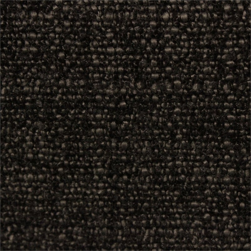 Keegan Rattan Swivel Chair in Ebony Linen Fabric with Coastal Solid Wood Trim