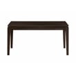 Cassandra Small Rectangular Dining Table in Modern Barista Brown Solid Wood