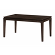 Cassandra Small Rectangular Dining Table in Modern Barista Brown Solid Wood