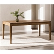 Cassandra Small Rectangular Dining Table in Modern Spice Tan Solid Wood