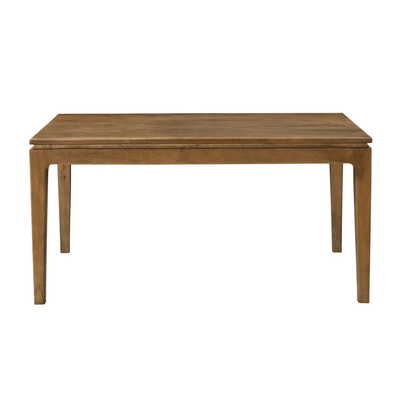Cassandra Small Rectangular Dining Table in Modern Spice Tan Solid Wood