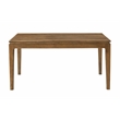 Cassandra Small Rectangular Dining Table in Modern Spice Tan Solid Wood