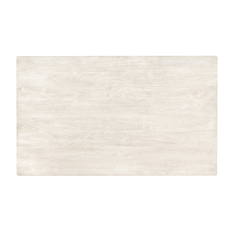 Cassandra Small Rectangular Dining Table in Modern Stone Natural Solid Wood