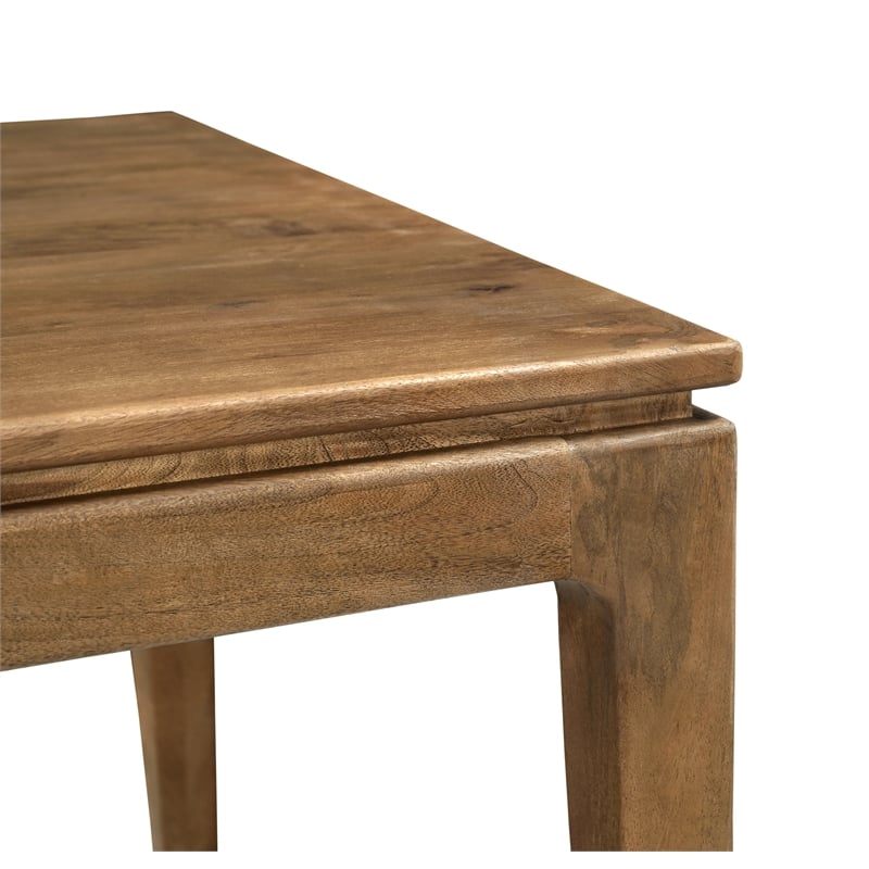 Cassandra Large Rectangular Dining Table in Modern Spice Tan Solid Wood