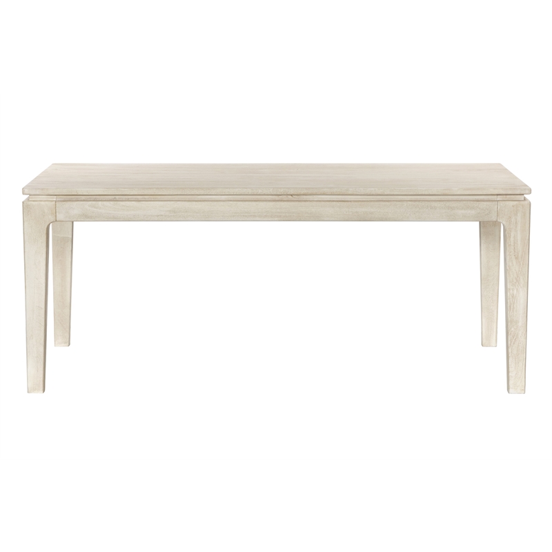 Cassandra Small Rectangular Dining Table in Modern Stone Natural Solid Wood