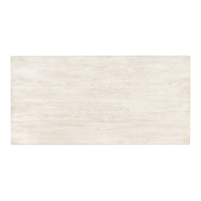Cassandra Small Rectangular Dining Table in Modern Stone Natural Solid Wood