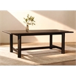 Augustus Rectangular Dining Table in Modern Barista Brown Finish on Solid Wood