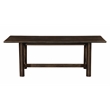 Augustus Rectangular Dining Table in Modern Barista Brown Finish on Solid Wood
