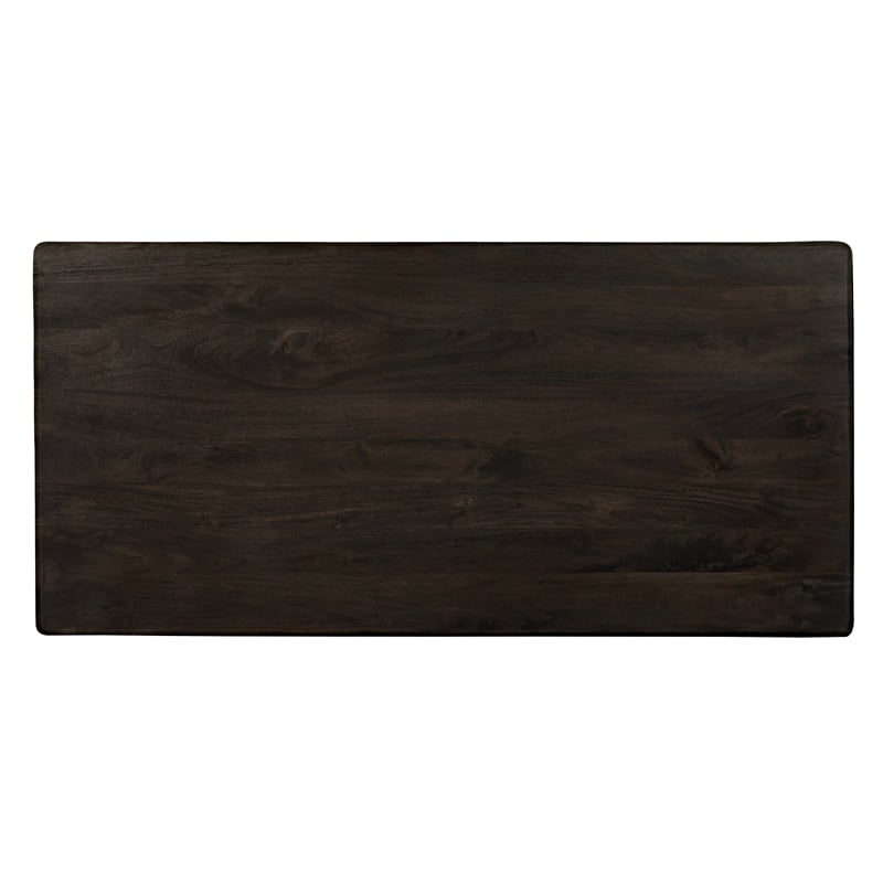 Augustus Rectangular Dining Table in Modern Barista Brown Finish on Solid Wood