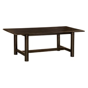 Augustus Rectangular Dining Table in Modern Barista Brown Finish on Solid Wood
