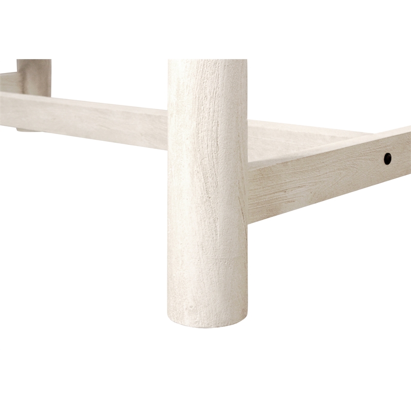 Augustus Rectangular Dining Table in Modern Stone Natural Finish on Solid Wood