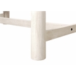 Augustus Rectangular Dining Table in Modern Stone Natural Finish on Solid Wood