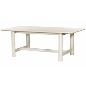Augustus Rectangular Dining Table in Modern Stone Natural Finish on Solid Wood