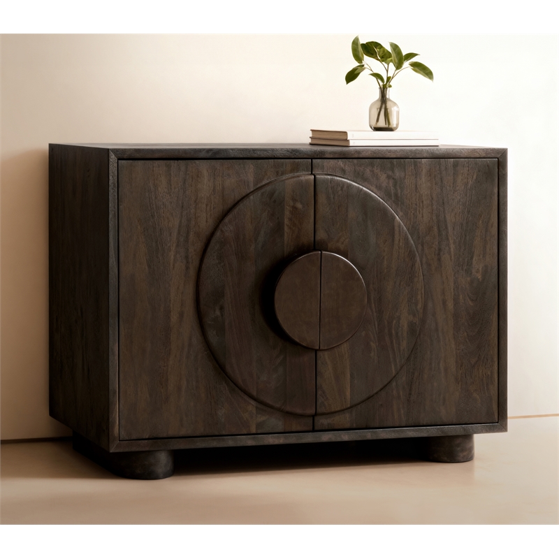 Augustus 2-Door Sideboard in a Modern Barista Brown Finish on Solid Wood