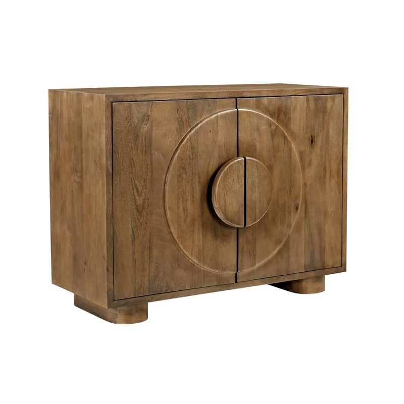 Augustus 2-Door Sideboard in a Modern Spice Tan Finish on Solid Wood