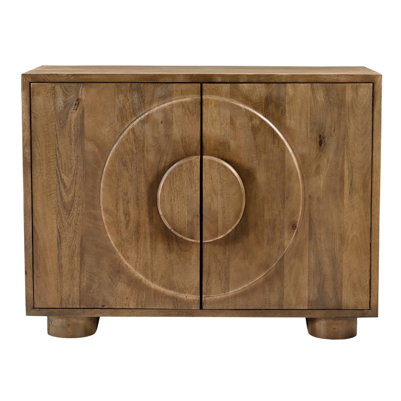 Augustus 2-Door Sideboard in a Modern Spice Tan Finish on Solid Wood