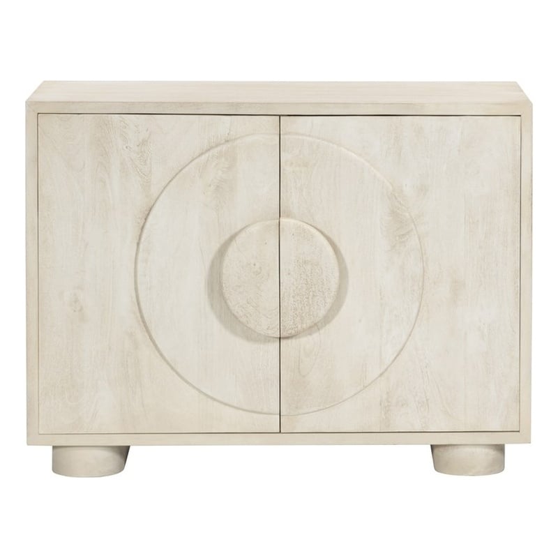 Augustus 2-Door Sideboard in a Modern Stone Natural Finish on Solid Wood