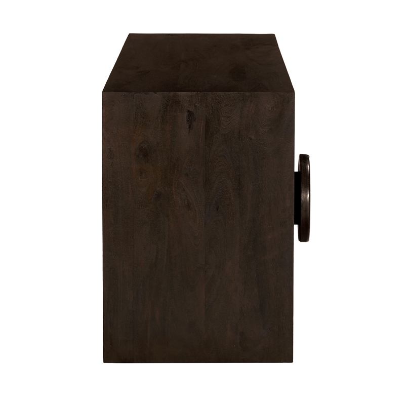 Augustus 4-Door Sideboard in a Modern Barista Brown Finish on Solid Wood