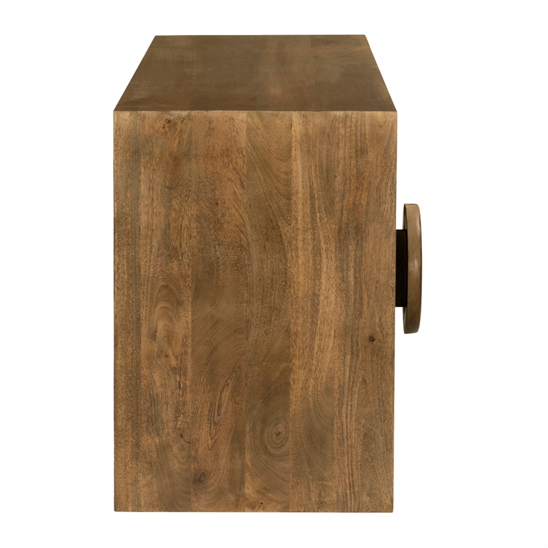 Augustus 4-Door Sideboard in a Modern Spice Tan Finish on Solid Wood