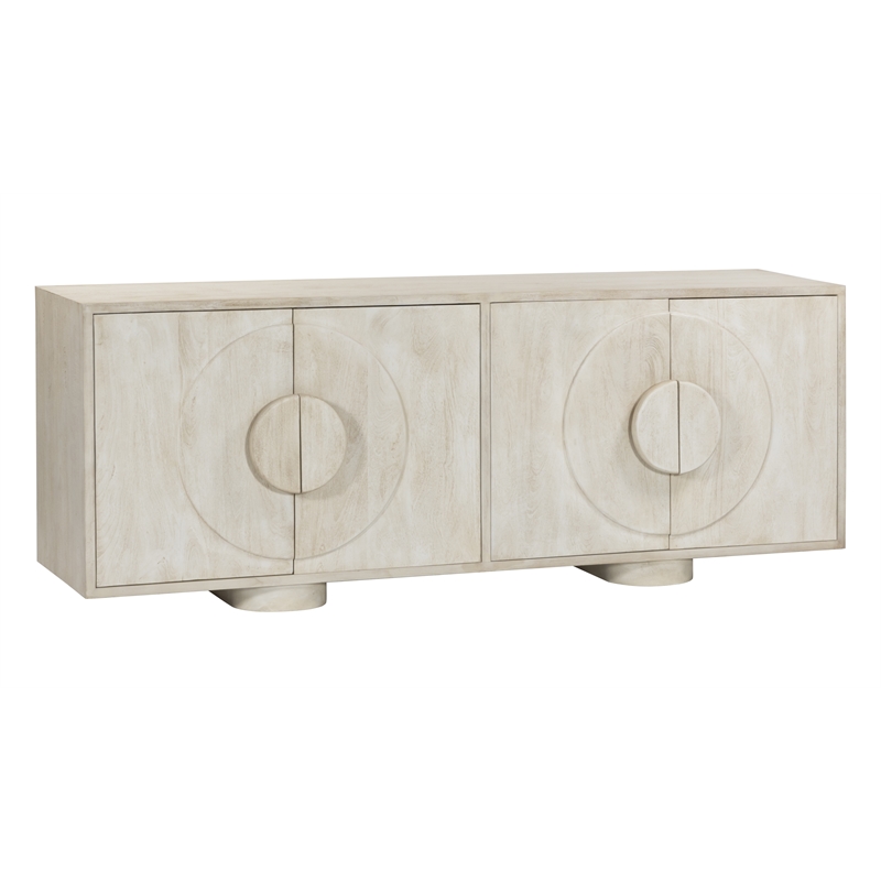 Augustus 4-Door Sideboard in a Modern Sone Natural Finish on Solid Wood