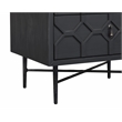 Samara 2-Drawer Small Nightstand in Contemporary Antique Black Pine Solid Wood