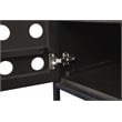 Becca 4-Door Sideboard in Modern Antique Black Finish on Pine Solid Wood