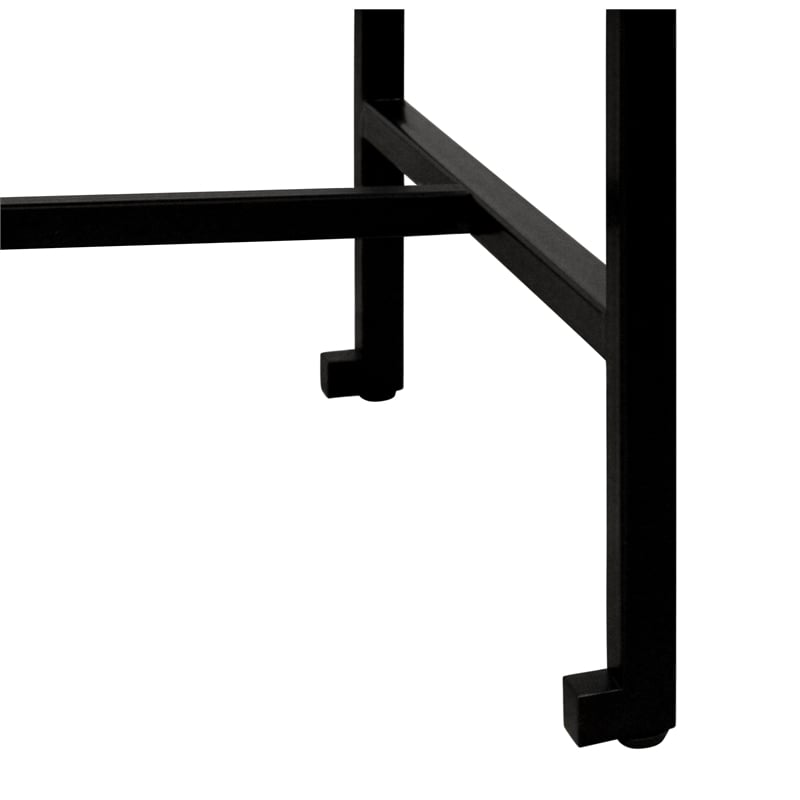 Becca 4-Door Sideboard in Modern Industrial Sand Oak Finish on Pine Solid Wood