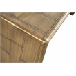 Pilot Writing Desk with Brass Finish and 3 Shelves in Solid Wood and Aluminum