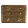 Pilot 3 - Drawer Chest in Brass Crafted From Solid Wood and Aluminum