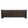 Jaden Solid Wood Sideboard With 3 Drawers And 4 Doors In Charred Ember Brown