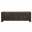 Jaden Solid Wood Sideboard With 3 Drawers And 4 Doors In Charred Ember Brown