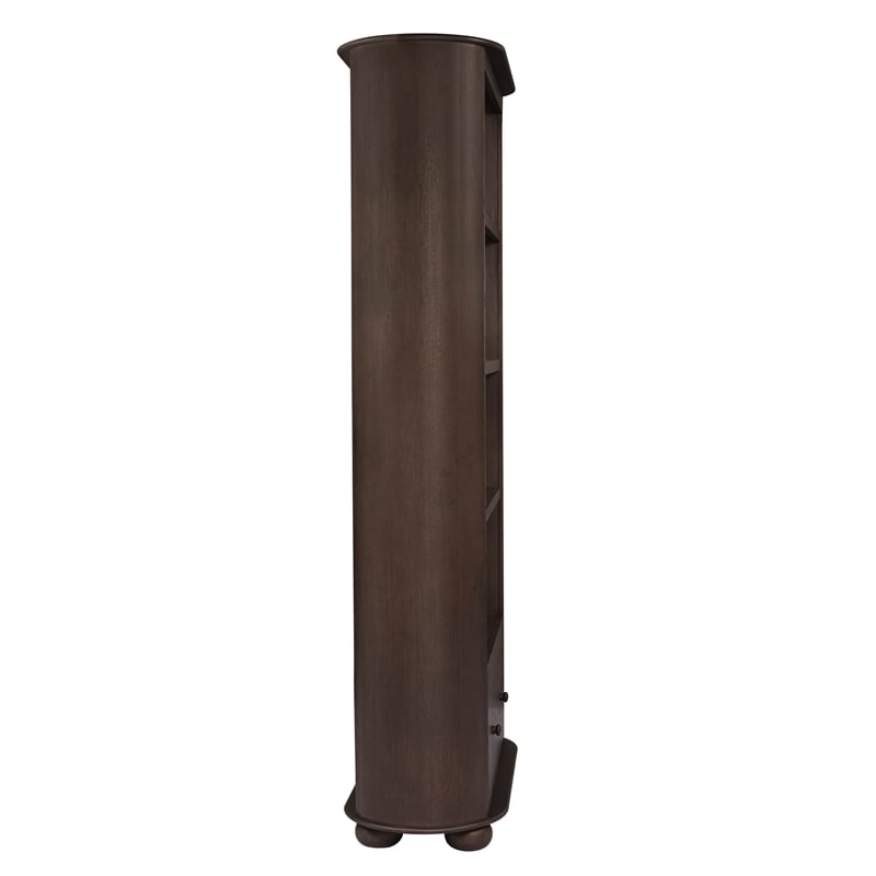 Astrid 1-Drawer Bookcase In Appalachian Brown on Oak Solid Wood