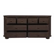 Astrid 8-Drawer Dresser in Appalachian Brown on Oak Solid Wood