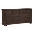 Astrid 8-Drawer Dresser in Appalachian Brown on Oak Solid Wood