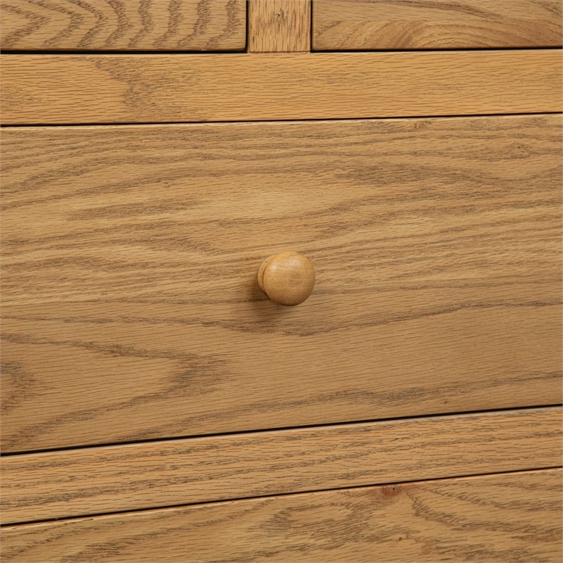 Astrid 8 - Drawer Dresser in Natural Finish on Oak Solid Wood