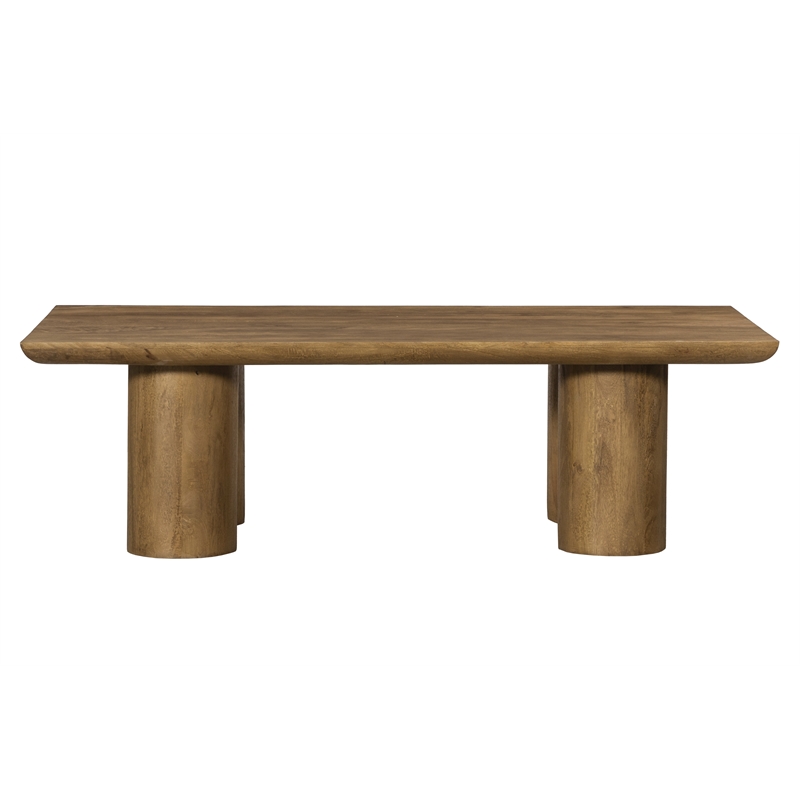 Sullivan Rectangular Cocktail Table in Spice Tan on Mango Solid Wood
