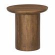Sullivan Round Top End Table in Spice Tan Finish on Mango Solid Wood