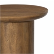 Sullivan Round Top End Table in Spice Tan Finish on Mango Solid Wood