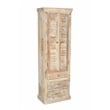 Jenna Louvered Doors Cabinet In Natural Finish on Solid Wood