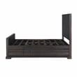 Carmenita California King Bed in Rich Umber Brown Finish on Solid Wood