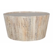 Jenna Drum Coffee Table In Natural Finish on Mango Solid Wood