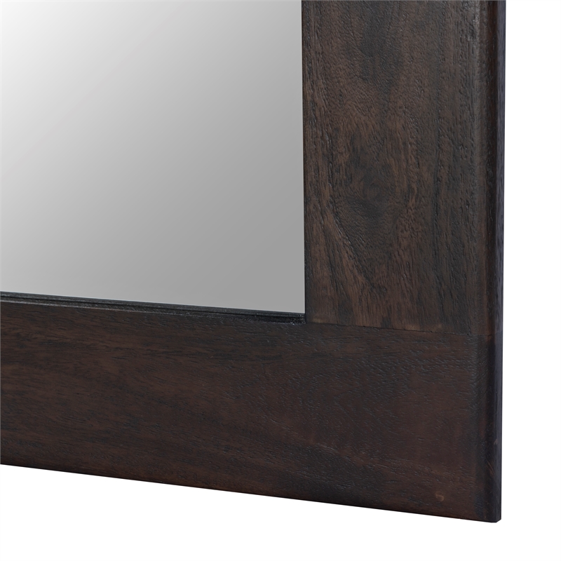 Carmenita Mirror in Rich Umber Brown Finish on Mango Solid Wood