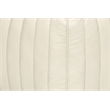 Brie Genuine Leather Square Pouf in a Sophisticated Ivory Finish