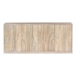 Donatalla 4-Door Sideboard in Brushed Ivory Finish on Solid Wood