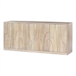 Donatalla 4-Door Sideboard in Brushed Ivory Finish on Solid Wood