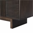 Ronson 4-Door Sideboard in Walnut Brown Finish on Solid Wood