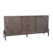 Bristol 3-Door Sideboard in Smoked Ash Finish on Mango Solid Wood