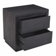 Sarah 2 Drawer Nightstand in Antique Brown Finish on Solid Wood